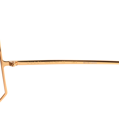 Gucci Oversized Round Sunglasses GG0252S Gold Brown 6 of 8