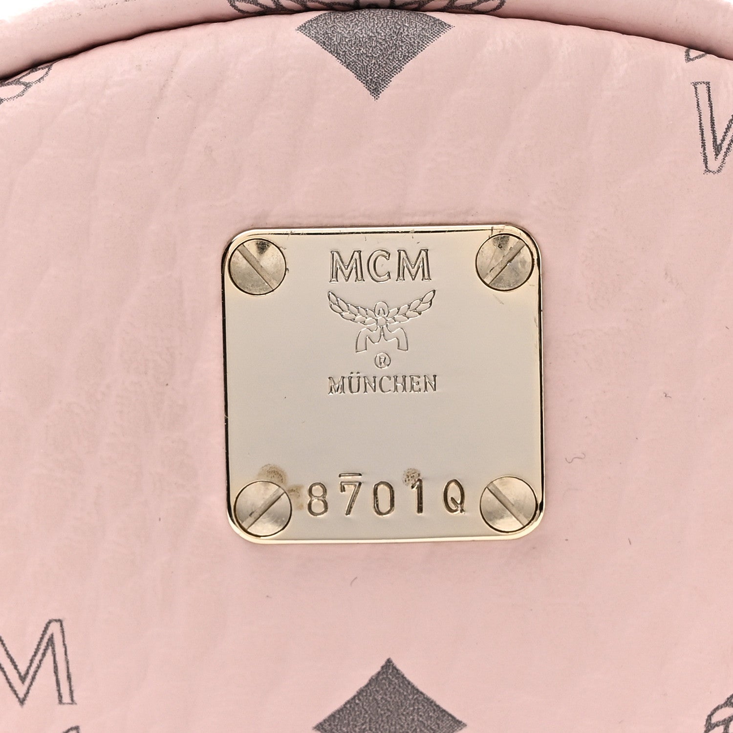 MCM Visetos Outline Stud Mini Stark Backpack Soft Pink 8 of 10