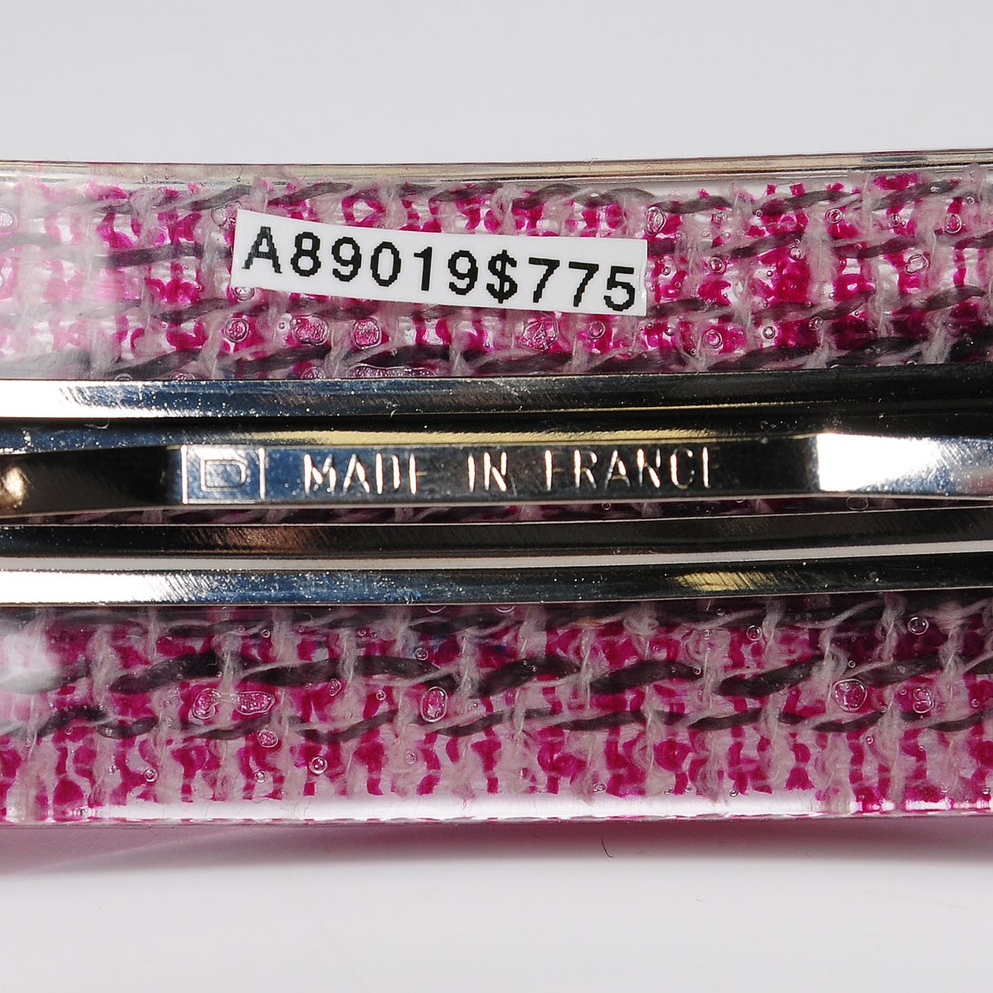 Resin Logo Barette Fuchsia