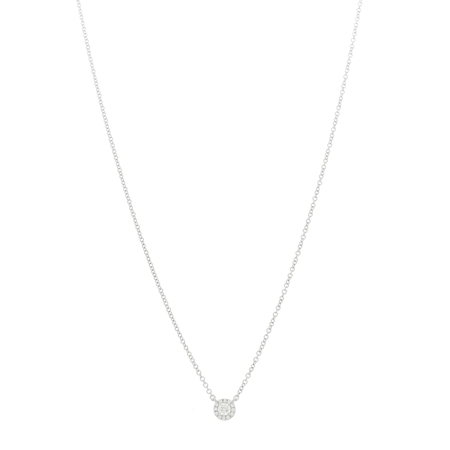 Tiffany Platinum Diamond .16ctw Soleste Pendant Necklace 1 of 5