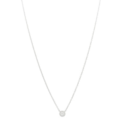 Tiffany Platinum Diamond .16ctw Soleste Pendant Necklace 1 of 5