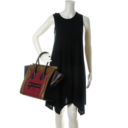 Celine Smooth Calfskin Mini Tri-Color Luggage Rust 2 of 6