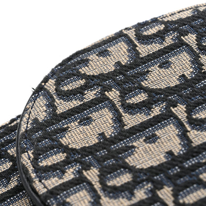 Christian Dior Oblique Saddle Chain Pouch  Blue 11 of 12