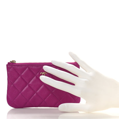 Chanel Caviar Quilted Small Cosmetic Case Purple 2 of 10