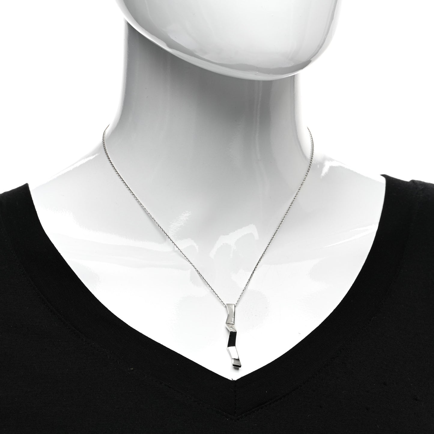 Sterling Silver Frank Gehry Orchid Drop Pendant Necklace