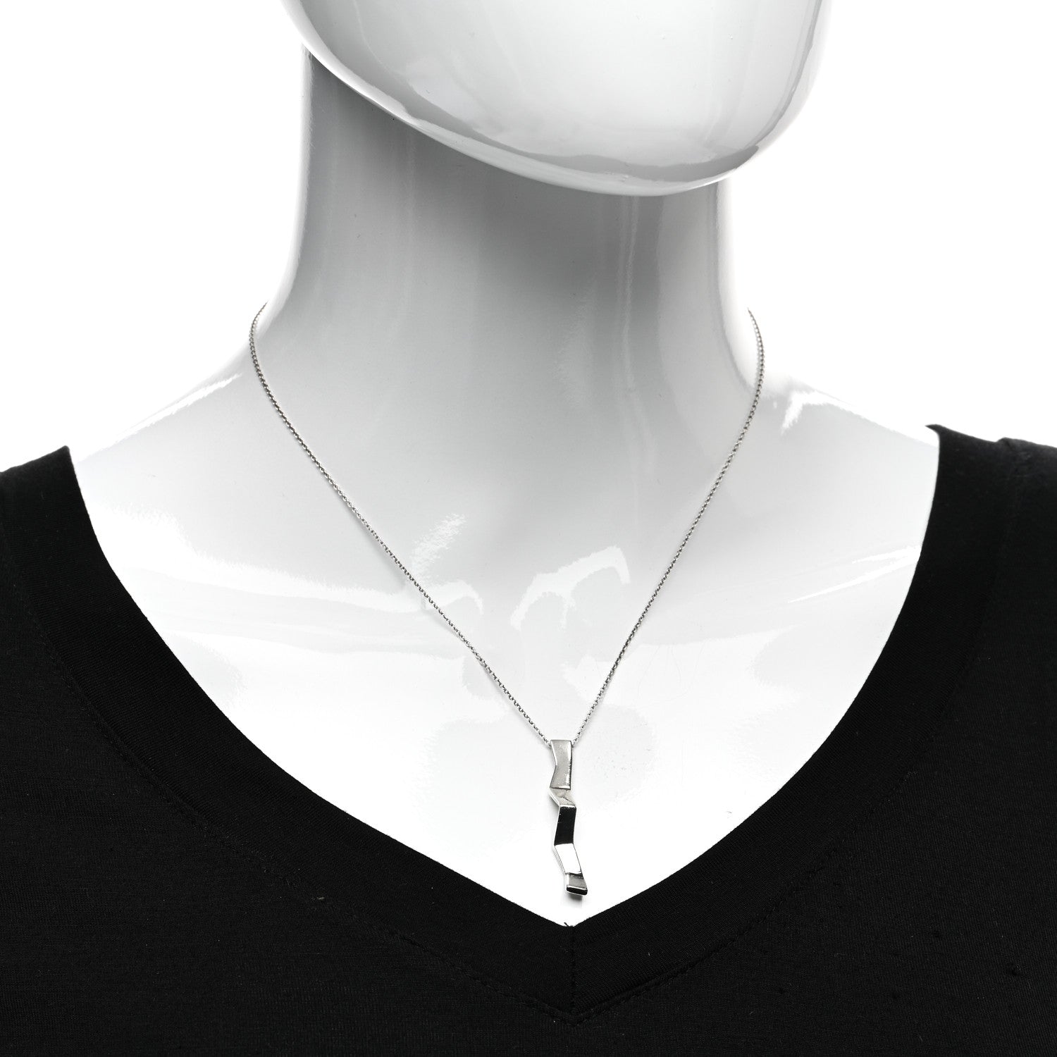 Tiffany Sterling Silver Frank Gehry Orchid Drop Pendant Necklace 2 of 4