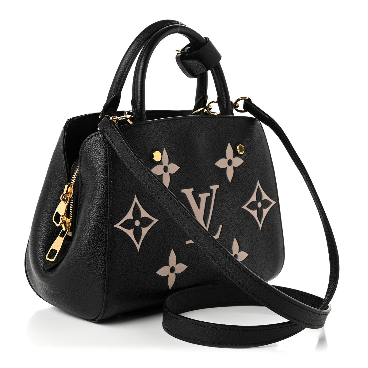Louis Vuitton Empreinte Monogram Giant Montaigne BB Black Beige 3 of 10