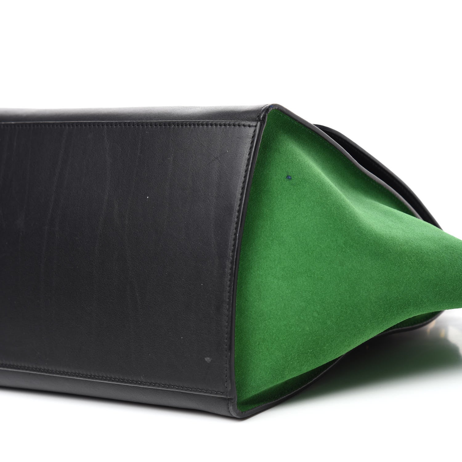 Celine Smooth Calfskin Suede Medium Tri-Color Trapeze Grass 7 of 13