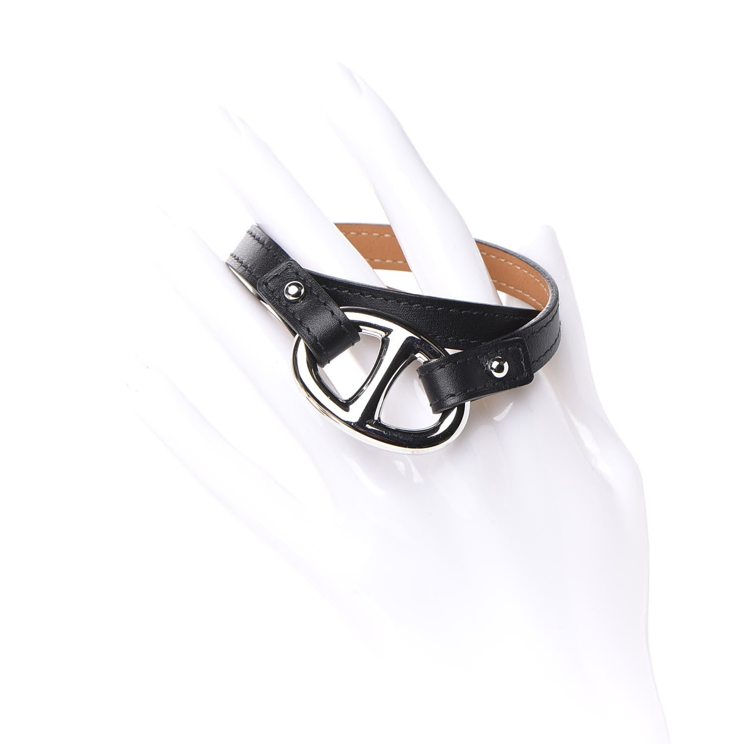 Hermes Swift Granville Double Tour Bracelet S Black 2 of 6