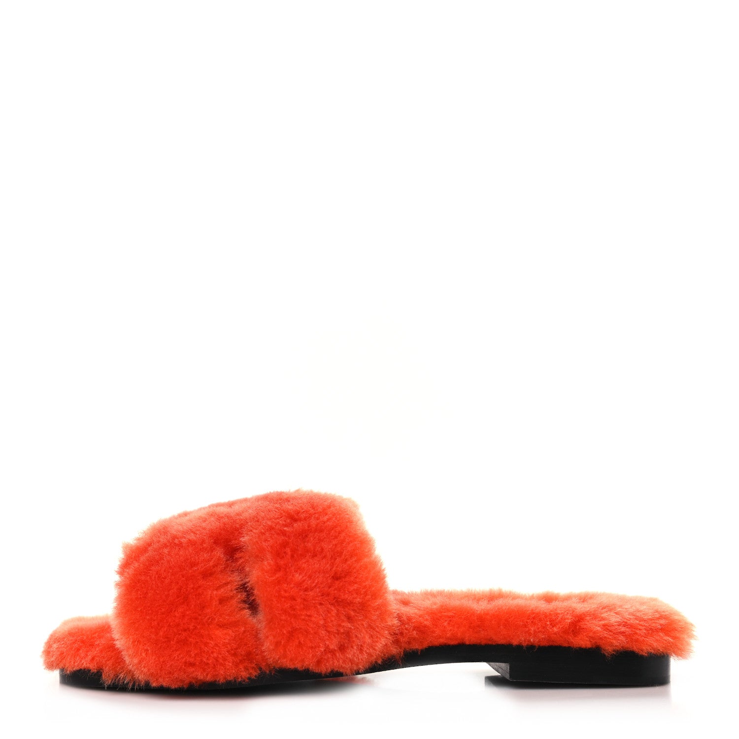 Hermes Woolskin Oran Sandals 35.5 Orange 1 of 8