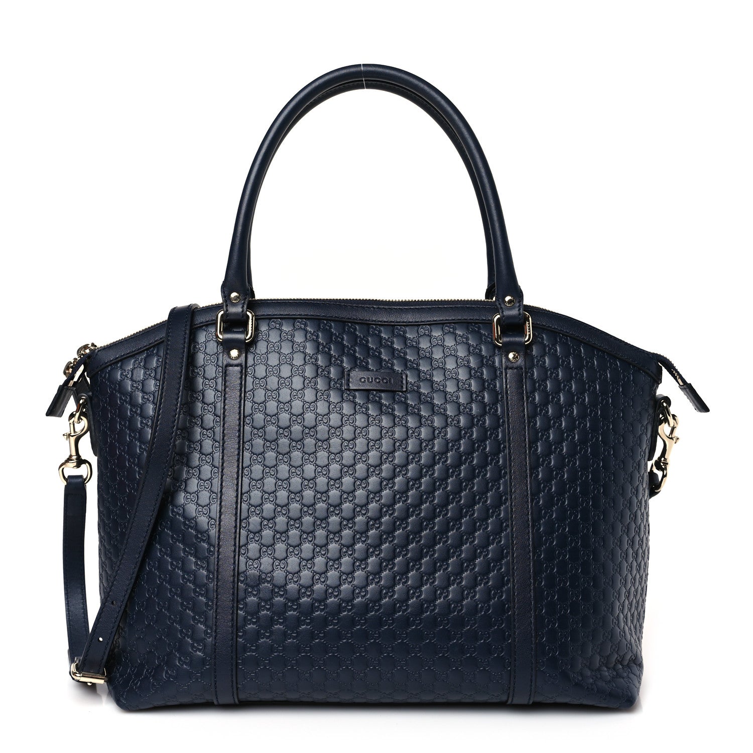 Gucci Soft Microguccissima Dome Satchel Navy 1 of 9