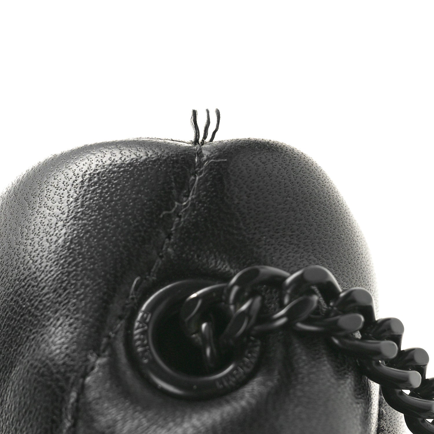 Saint Laurent Lambskin Quilted Toy Loulou Puffer Monogram Monochrome Chain Satchel Black 12 of 13