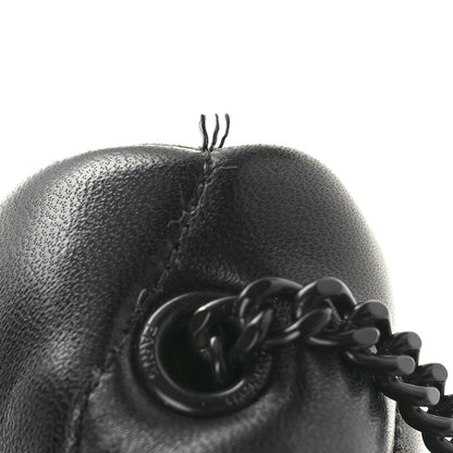 Saint Laurent Lambskin Quilted Toy Loulou Puffer Monogram Monochrome Chain Satchel Black 12 of 13