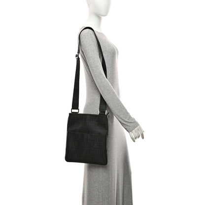 Fendi Zucca Spalmati Messenger Bag Black 2 of 10