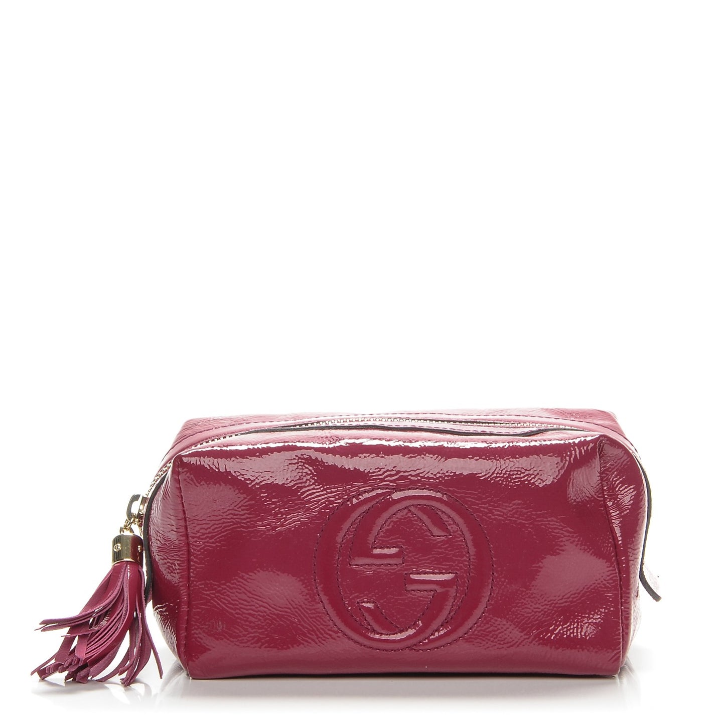 Patent Medium Soho Cosmetic Case Bright Bougainvillea