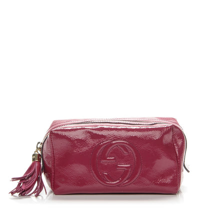 Gucci Patent Medium Soho Cosmetic Case Bright Bougainvillea 1 of 7