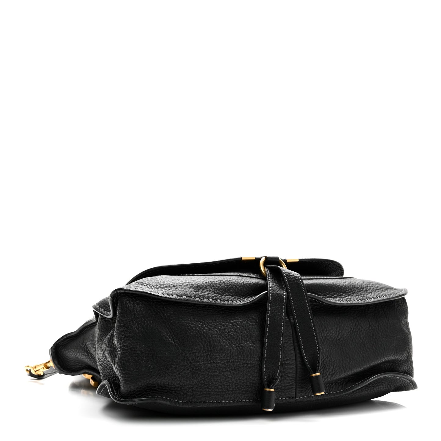 Calfskin Medium Marcie Satchel Black