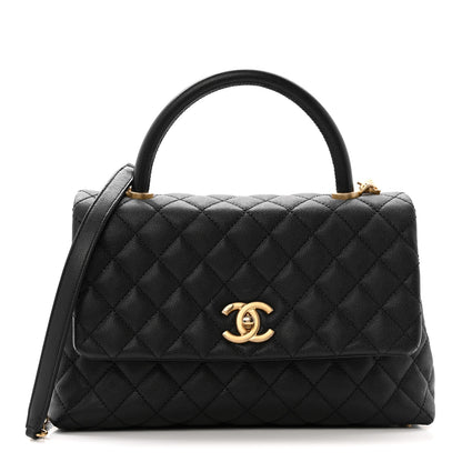 Chanel Caviar Quilted Small Coco Handle Flap Black 1 of 13