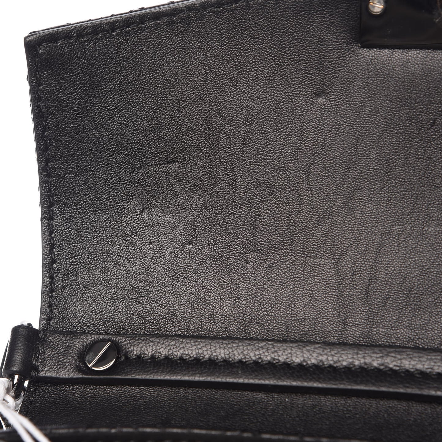 Lambskin Embroidered Studded Small GV3 Shoulder Bag Black