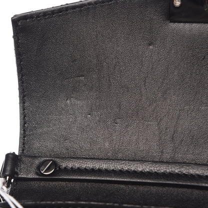 Givenchy Lambskin Embroidered Studded Small GV3 Shoulder Bag Black 7 of 9