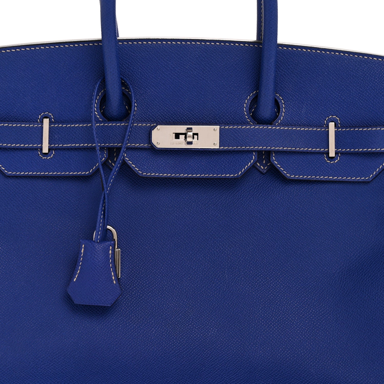 Hermes Epsom Candy Birkin 35 Bleu Electrique Mykonos 8 of 14