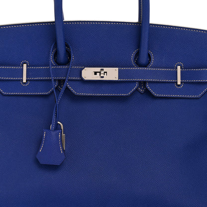 Hermes Epsom Candy Birkin 35 Bleu Electrique Mykonos 8 of 14