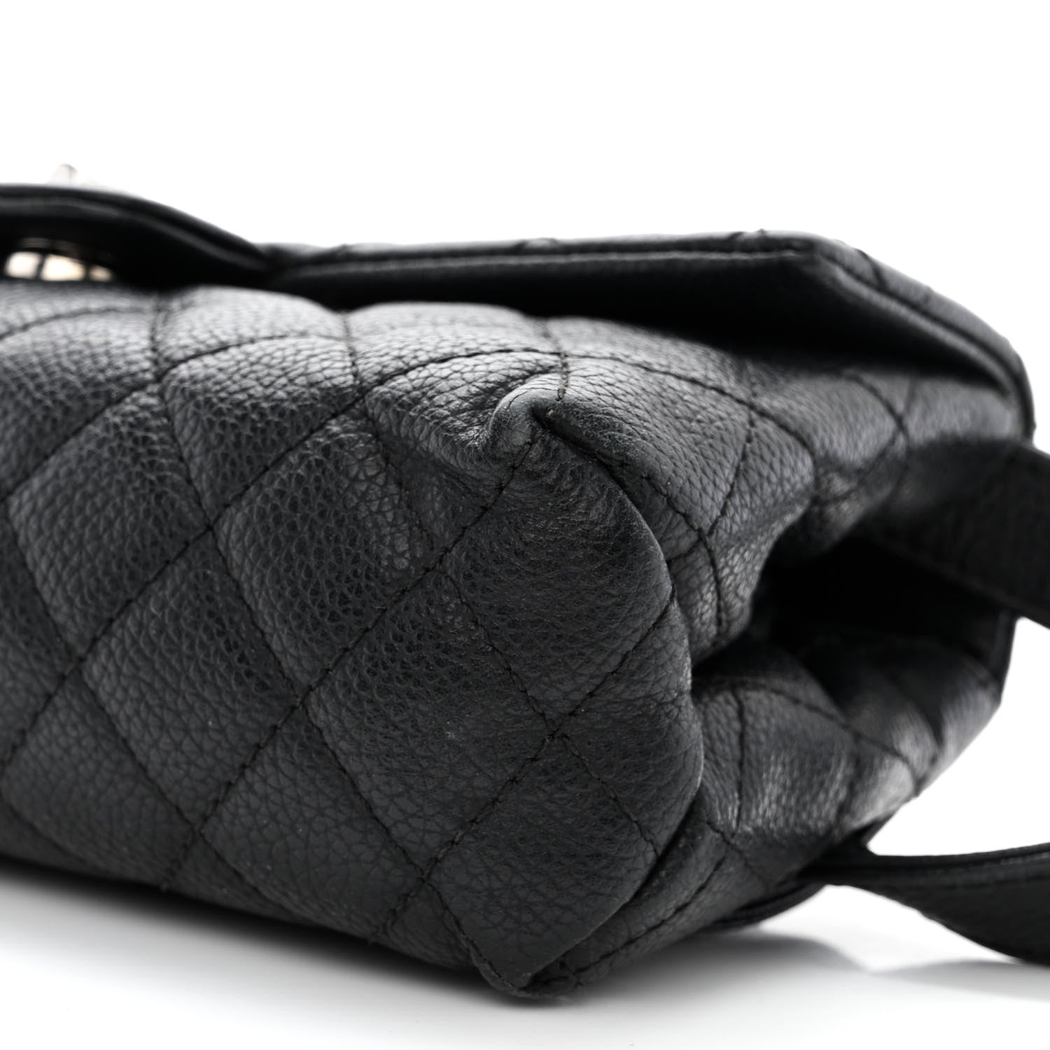 Chanel Grained Calfskin Quilted 2.55 Reissue Flap Belt Bag Clutch Black 11 of 12