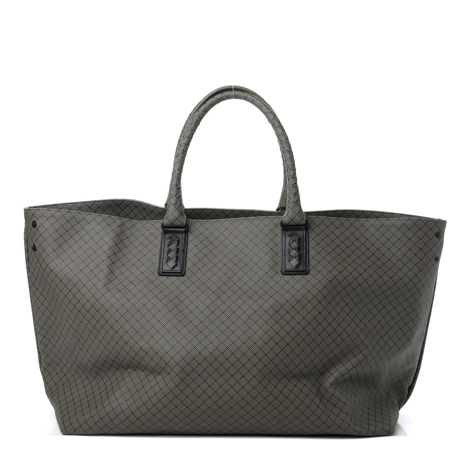 Bottega Veneta Rubberized Canvas Marcopolo Tote Shadow 1 of 10