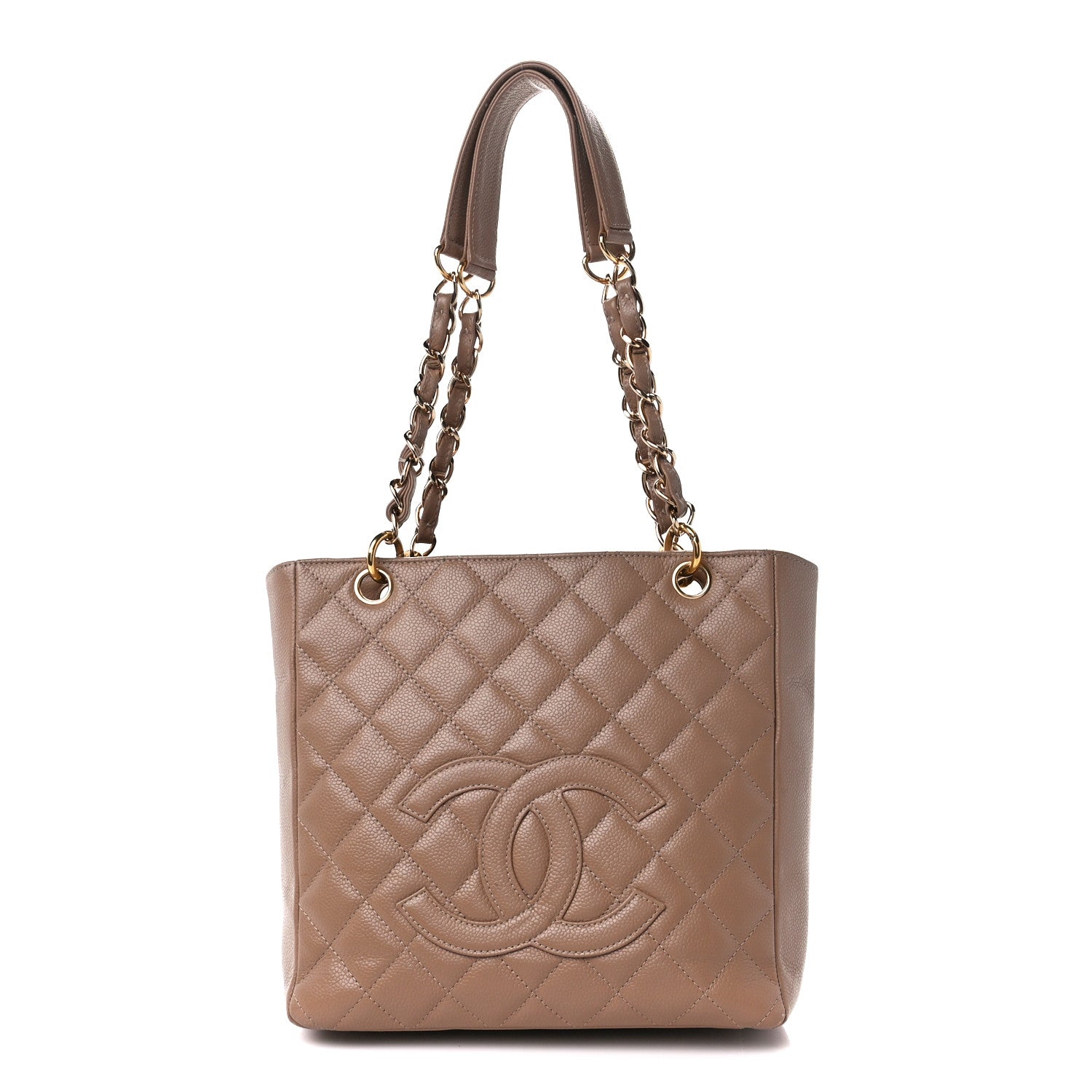 Chanel Caviar Quilted Petit Shopping Tote PST Beige 1 of 13
