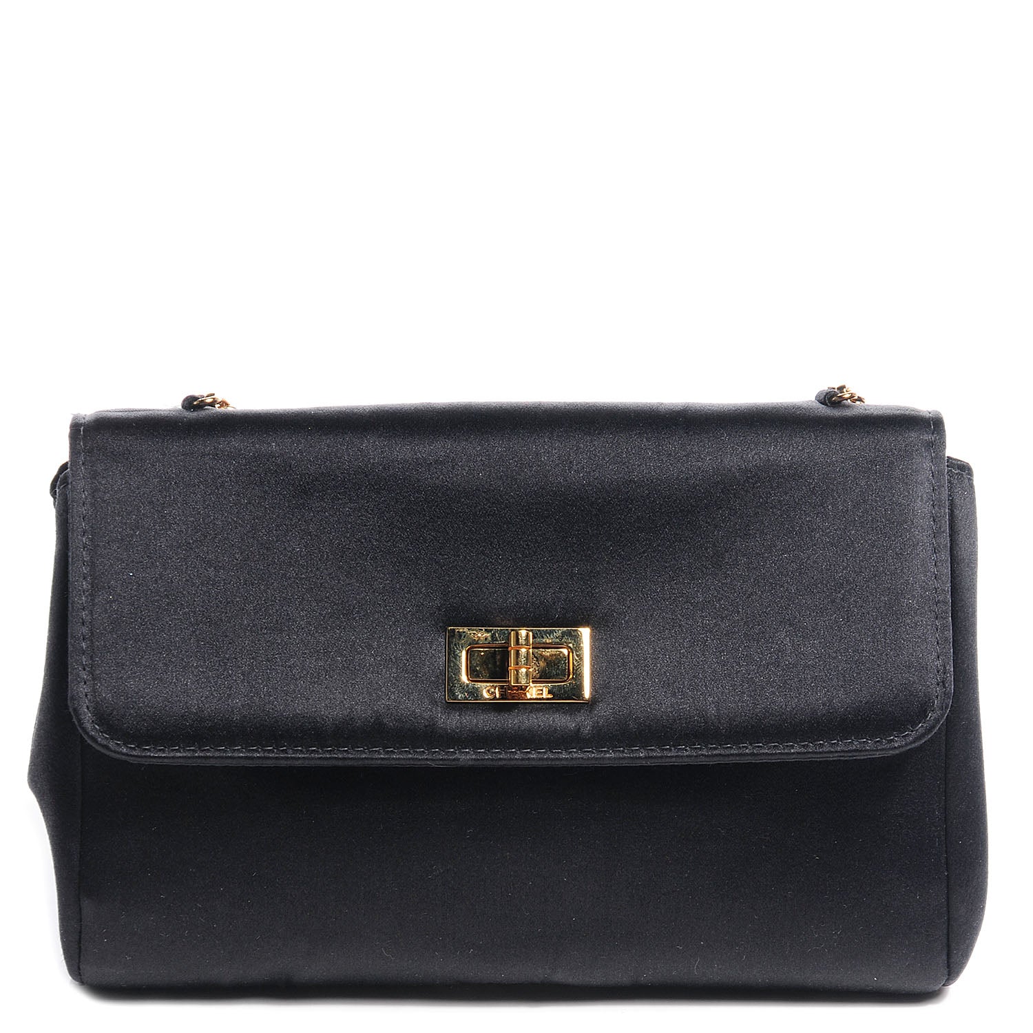 Chanel Satin Mademoiselle Flap Bag Black 1 of 9
