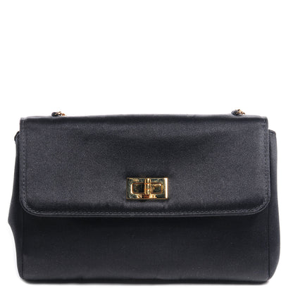 Chanel Satin Mademoiselle Flap Bag Black 1 of 9