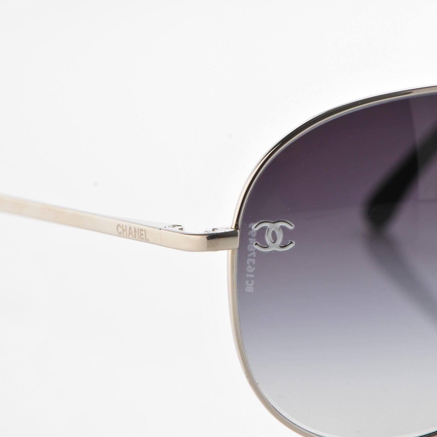Chanel Aviator CC Sunglasses 4189-T-Q Silver 5 of 6