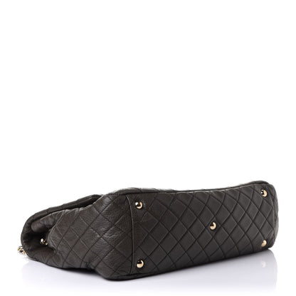 Chanel Calfskin Quilted XXL Travel Flap Bag Khaki 3 of 9