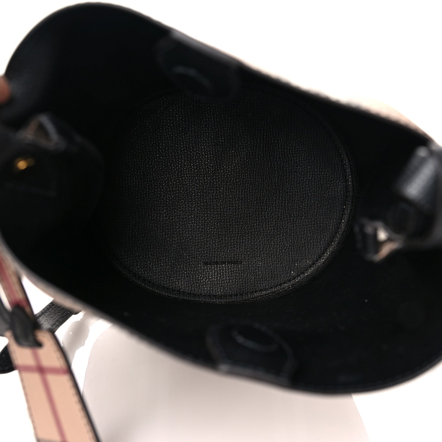 Burberry Haymarket Check Colours Small Lorne Bucket Crossbody Black 5 of 10