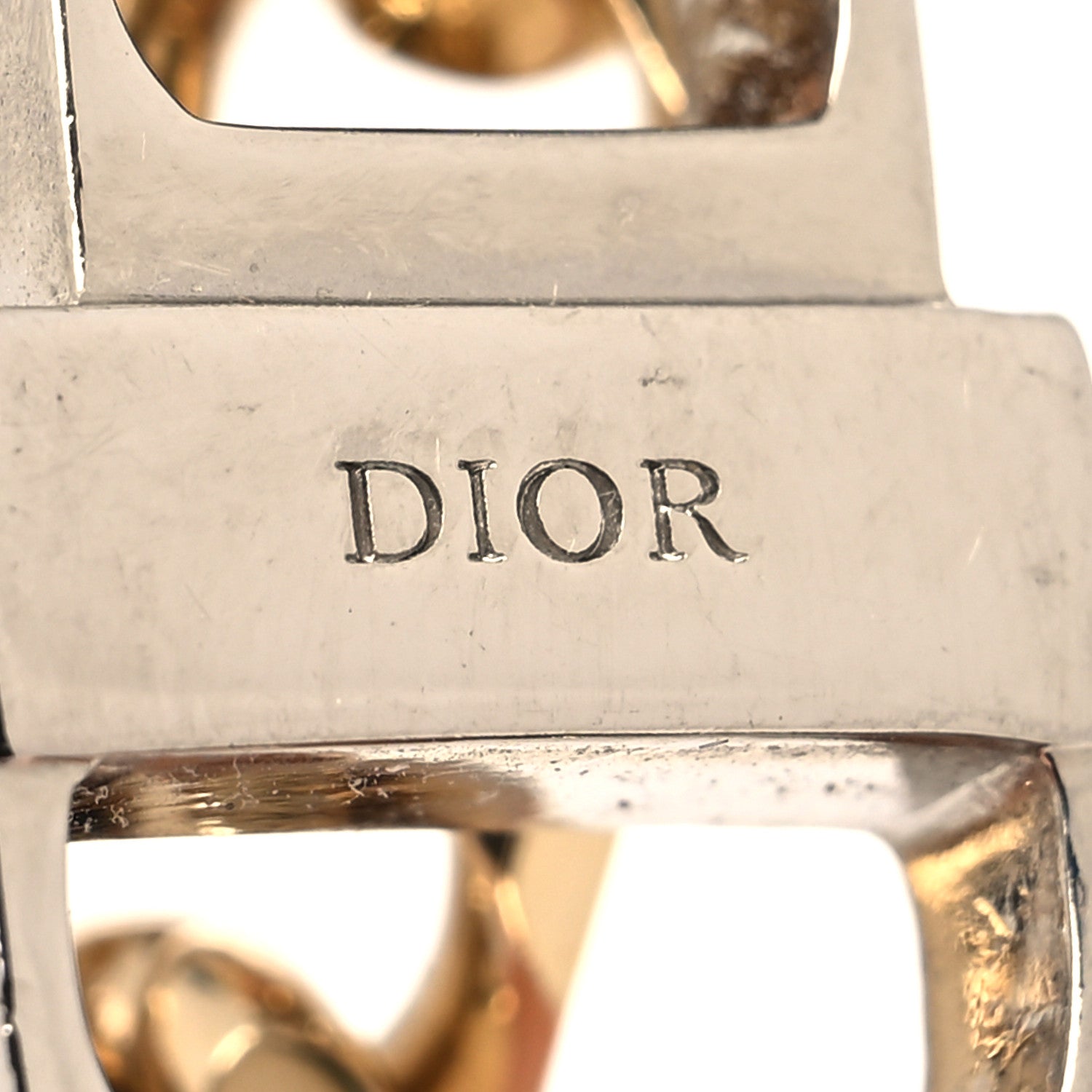 Christian Dior Metal Pearl Danseuse Etoile Chain Choker Necklace Gold Silver 4 of 5
