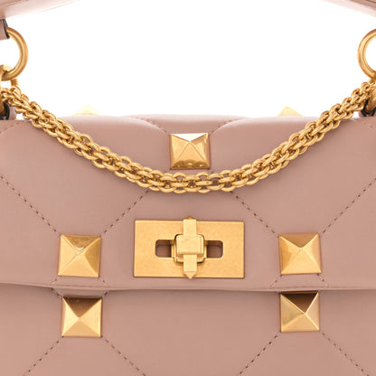 Valentino Garavani Nappa Medium Roman Stud Shoulder Bag Rose Cannelle 7 of 10