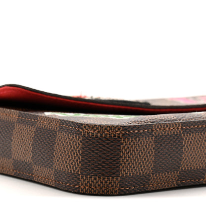 Louis Vuitton Damier Ebene My LV World Tour Pochette Felicie Chain Wallet Coquelicot 10 of 11