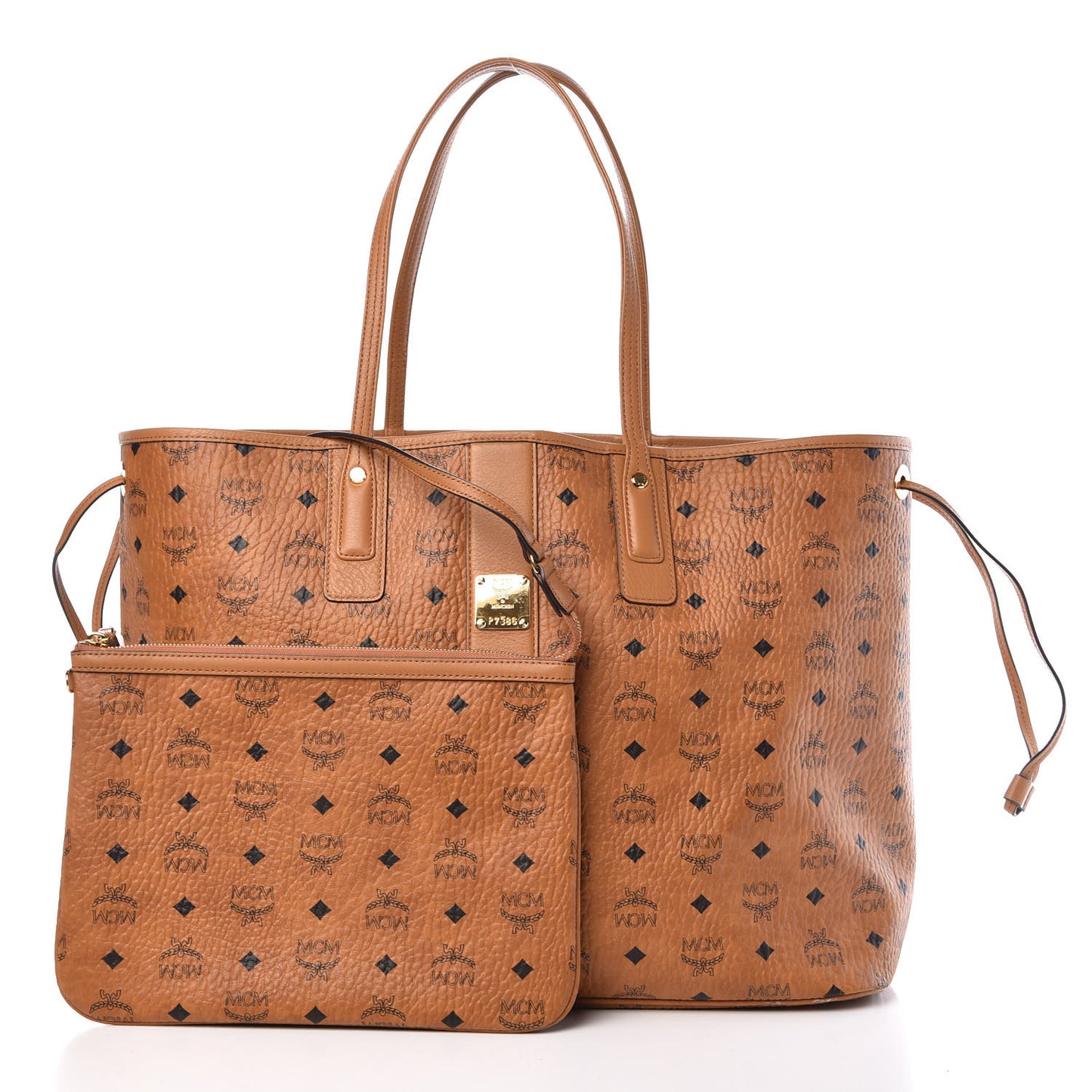 Visetos Large Liz Reversible Shopper Tote Cognac