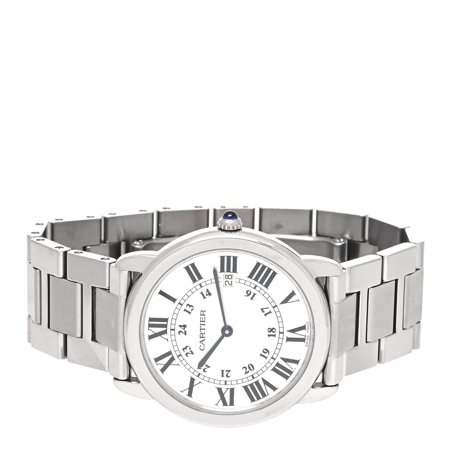 Cartier Stainless Steel 36mm Ronde Solo Quartz Watch 2 of 4