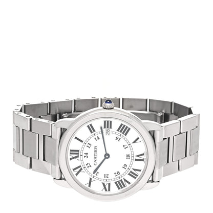Cartier Stainless Steel 36mm Ronde Solo Quartz Watch 2 of 4