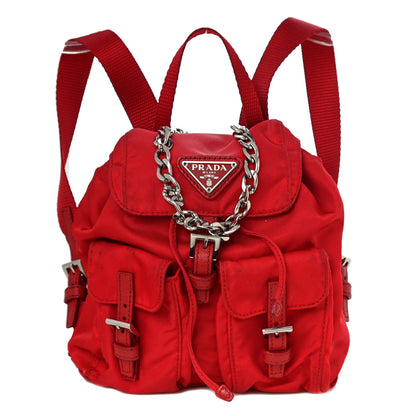Prada Nylon Vela Mini Crossbody Backpack Rosso 1 of 16