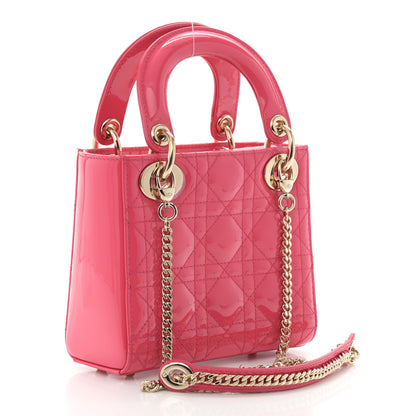 Christian Dior Patent Cannage Mini Lady Dior Pink 3 of 9