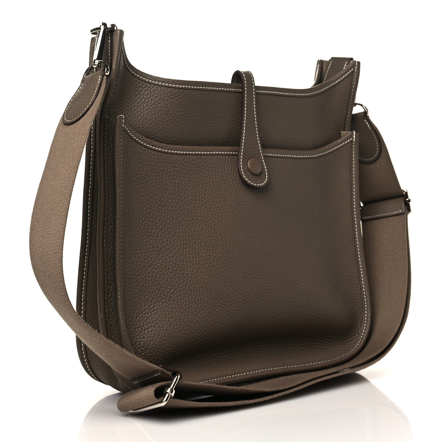 Hermes Taurillon Clemence Evelyne III PM Etoupe 3 of 10