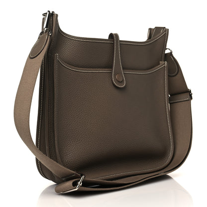 Hermes Taurillon Clemence Evelyne III PM Etoupe 3 of 10