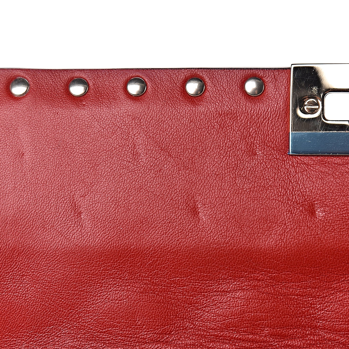 Nappa Medium Rockstud Spike Shoulder Bag Rosso Valentino