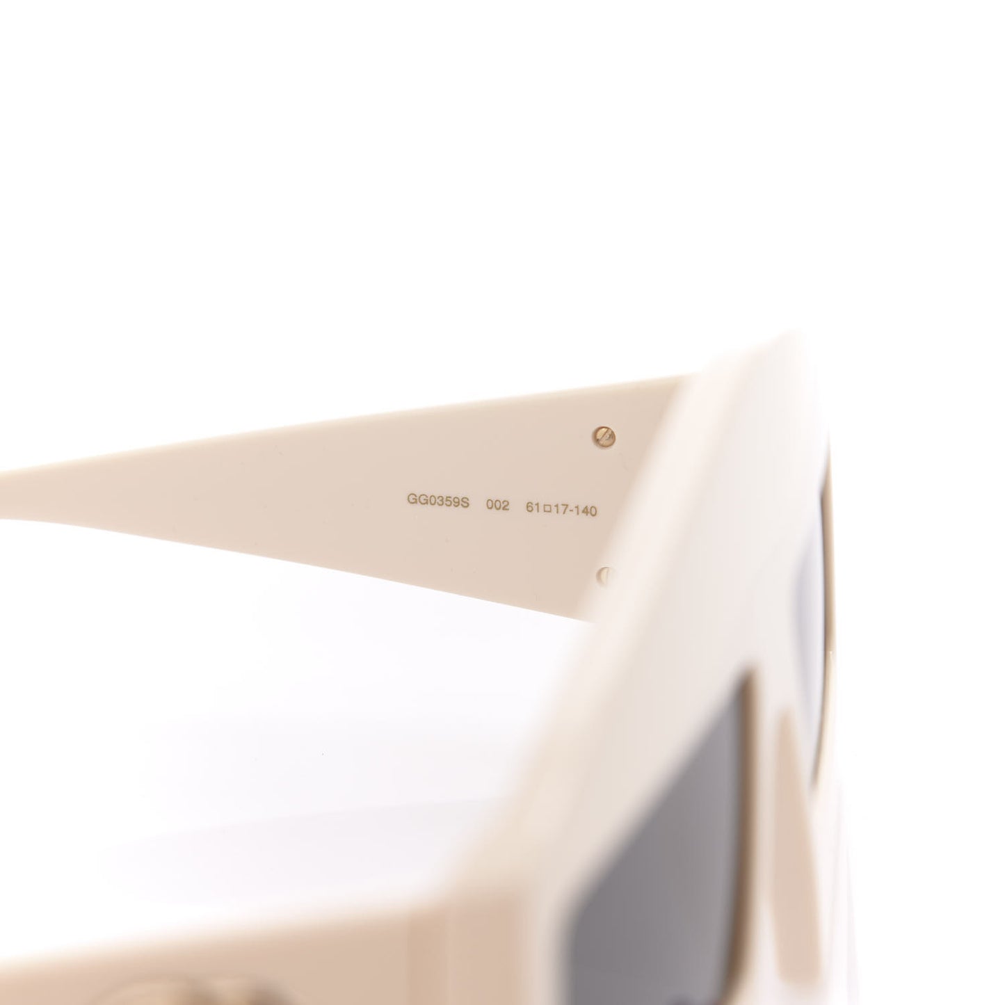 Acetate Crystal Hollywood Forever Tear Drop Sunglasses GG0359S Ivory