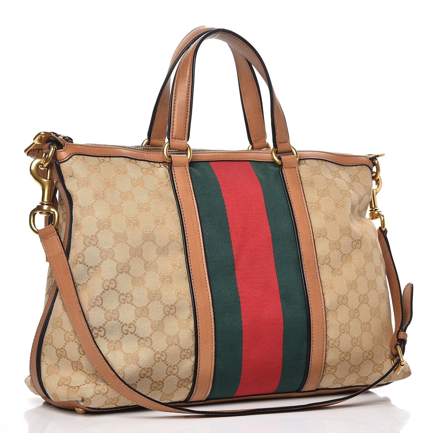 Monogram Web Medium Rania Top Handle Bag Sand