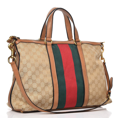 Gucci Monogram Web Medium Rania Top Handle Bag Sand 4 of 10
