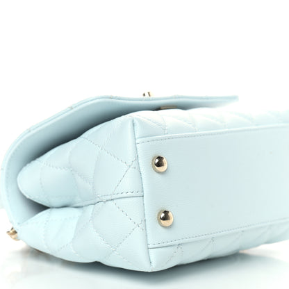 Chanel Caviar Quilted Extra Mini Coco Handle Flap Light Blue 8 of 9