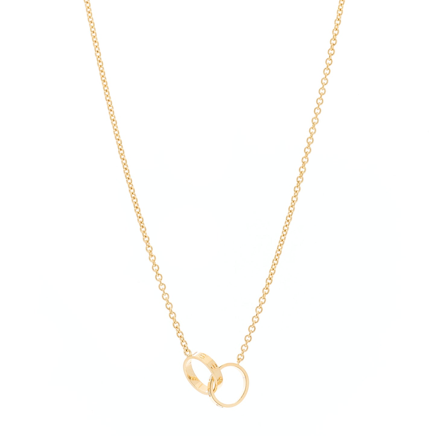 18K Yellow Gold Interlocking LOVE Necklace